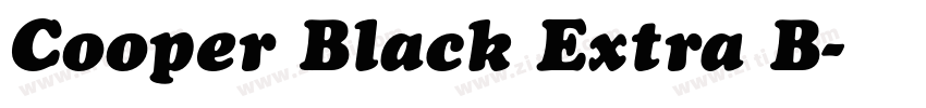 Cooper Black Extra B字体转换